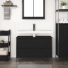 Meuble de salle de bain lavabo tiroirs chêne noir 90x34,5x60 cm 617369617369