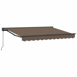 Auvent rétractable Taupe 3,5 x 2,5 m Polyester et Aluminium 617370617370