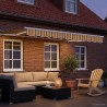Auvent rétractable électrique Jaune, Gris et Blanc 2,5 x 2 m 617373617373