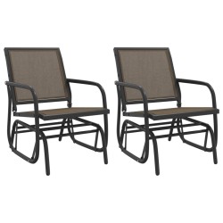 Chaises oscillantes de jardin lot de 2 marron 61x76x87 cm 617376617376
