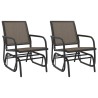 Chaises oscillantes de jardin lot de 2 marron 61x76x87 cm 617376617376