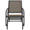 Chaises oscillantes de jardin lot de 2 marron 61x76x87 cm 617376617376