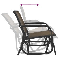 Chaises oscillantes de jardin lot de 2 marron 61x76x87 cm 617376617376