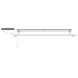 Cadre de store rétractable électrique Blanc 2,5 x 2 m Acier 617377617377