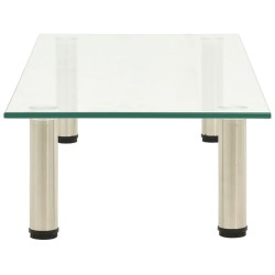 Meuble TV Transparent 80x35x17 cm Verre trempé 617380617380