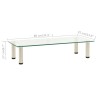 Meuble TV Transparent 80x35x17 cm Verre trempé 617380617380