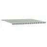 Auvent rétractable Vert et blanc 500 × 350 cm 617383617383