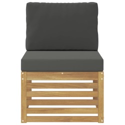 Sofa de milieu extérieur Bois d'Acacia Massif Blanc 617385617385