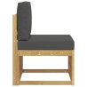 Sofa de milieu extérieur Bois d'Acacia Massif Blanc 617385617385