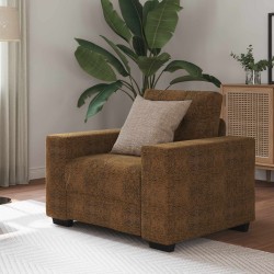 Sofa Chair Brown 59 cm Faux Leather - Untranslated 617386617386