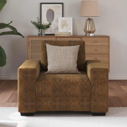 Sofa Chair Brown 59 cm Faux Leather - Untranslated 617386617386