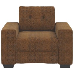Sofa Chair Brown 59 cm Faux Leather - Untranslated 617386617386