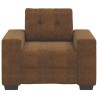 Sofa Chair Brown 59 cm Faux Leather - Untranslated 617386617386