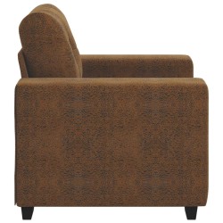 Sofa Chair Brown 59 cm Faux Leather - Untranslated 617386617386
