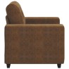 Sofa Chair Brown 59 cm Faux Leather - Untranslated 617386617386