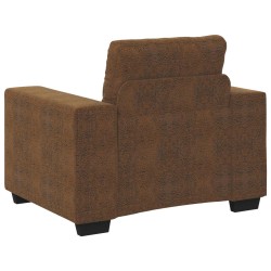 Sofa Chair Brown 59 cm Faux Leather - Untranslated 617386617386