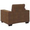 Sofa Chair Brown 59 cm Faux Leather - Untranslated 617386617386