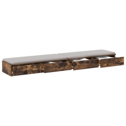 Tiroirs de lit avec tiroir Chêne fumé 180 x 36,5 x 16,5 cm 617389617389