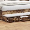 Tiroirs de lit avec tiroir Chêne fumé 180 x 36,5 x 16,5 cm 617389617389