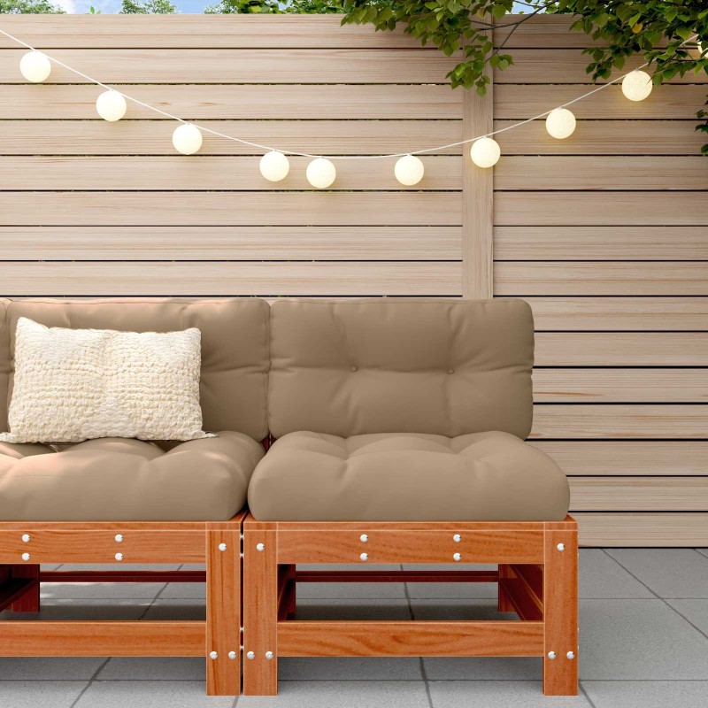 Sofa de jardin milieu Pin massif Brun Ciré 617393617393