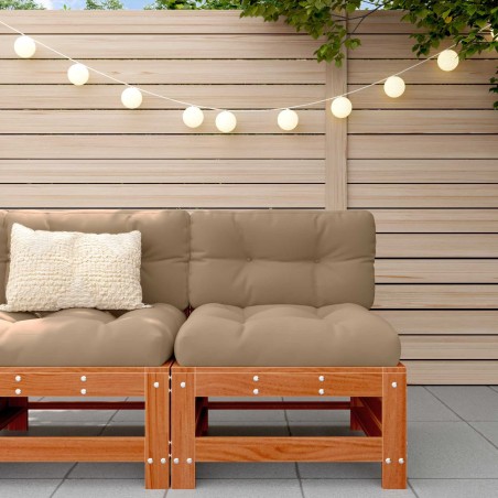 Sofa de jardin milieu Pin massif Brun Ciré 617393617393