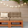 Sofa de jardin milieu Pin massif Brun Ciré 617393617393