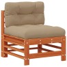 Sofa de jardin milieu Pin massif Brun Ciré 617393617393