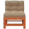 Sofa de jardin milieu Pin massif Brun Ciré 617393617393