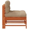 Sofa de jardin milieu Pin massif Brun Ciré 617393617393