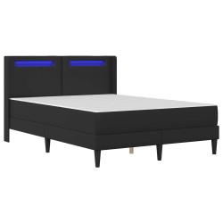 Cadre de lit avec matelas Noir 120 x 190 cm Simili cuir 617396617396