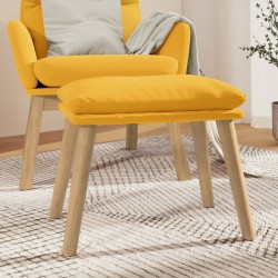 Repose-pied Jaune moutarde 45x29,5x35 cm Velours 617409617409