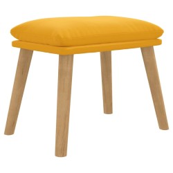 Repose-pied Jaune moutarde 45x29,5x35 cm Velours 617409617409