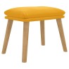 Repose-pied Jaune moutarde 45x29,5x35 cm Velours 617409617409