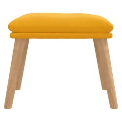 Repose-pied Jaune moutarde 45x29,5x35 cm Velours 617409617409