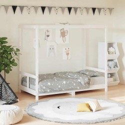 Cadre de lit pour enfant blanc 80x160 cm bois de pin massif 617410617410