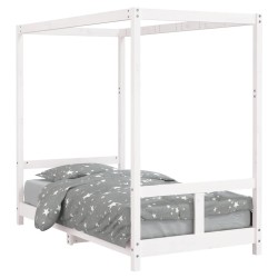 Cadre de lit pour enfant blanc 80x160 cm bois de pin massif 617410617410