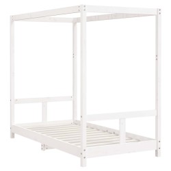 Cadre de lit pour enfant blanc 80x160 cm bois de pin massif 617410617410