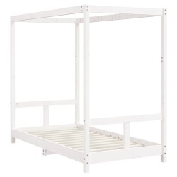 Cadre de lit pour enfant blanc 80x160 cm bois de pin massif 617410617410