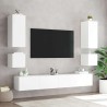 Meuble TV mural avec lumières LED blanc 100x35x31 cm 617412617412