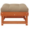 Repose-pieds de jardin Pin massif Brun Ciré 617414617414