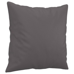 Canapé 2 places avec oreillers décoratifs gris 140cm similicuir 617418617418