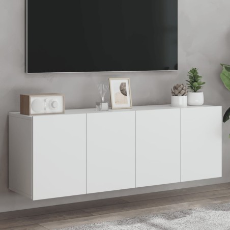 Meubles TV muraux 2 pcs blanc 60x30x41 cm 617421617421