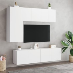 Meubles TV muraux 2 pcs blanc 60x30x41 cm 617421617421