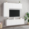 Meubles TV muraux 2 pcs blanc 60x30x41 cm 617421617421