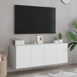 Meubles TV muraux 2 pcs blanc 60x30x41 cm 617421617421