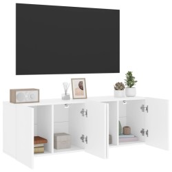 Meubles TV muraux 2 pcs blanc 60x30x41 cm 617421617421