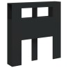 Tête de lit à LED noir 100x18,5x103,5 cm bois d'ingénierie 617422617422