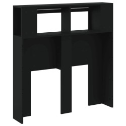 Tête de lit à LED noir 100x18,5x103,5 cm bois d'ingénierie 617422617422