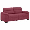 Canapé 2 places rouge vin 180x81x84 cm en tissu 617424617424