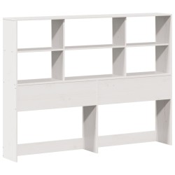  Tête de lit avec rangement blanc 150 cm bois massif de pin 